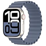 Arctime Ocean Solo Loop-Armband aus Silikon, kompatibel mit Apple Watch, 38 mm, 40 mm, 41 mm, 42 mm, 44 mm, 45 mm, 46 mm, 49 mm, weich, atmungsaktiv, Sportarmband für iWatch Ultra/2 Serie SE 10, 9, 8