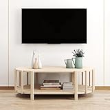 Alvinlite Couchtisch rund, Tisch mit Stauraum, 120 x 60 x 40 cm Wohnzimmer Tisch für Couch, Sofatisch für Schlafzimmer, mattweiß