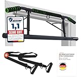 DH FitLife Klimmzugstange Türrahmen ohne Schrauben | Pull up bar Doorway | Türreck zum Krafttraining | Rückentrainer zum Einhängen | inkl. Schlingentrainer | Für Tür 70-92cm