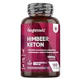 Pure Raspberry Ketones Kapseln - 6 Monate Vorrat - 1200mg Himbeer Keton Pulver - 180 vegane Kapseln - Natürliche Zutaten für Keto & Fitness - Mit reinem Himbeerfruchtextrakt - WeightWorld