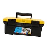 Toddmomy Tragbarer Werkzeugkoffer Kunststoff Aufbewahrungsbox mit Großer Kapazität Multifunktional für Heim Autoreparatur Kompakt und Leicht zu Transportieren Ordentliche