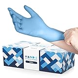 200 Stück Blau Nitril Einmalhandschuhe - Medizinische Untersuchungshandschuhe ohne Latex - puderfreie Kochhandschuhe für Lebensmittel