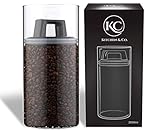Kaffeedose mit Vakuumdeckel, Luftdichte Aufbewahrung, mottensichere, Kaffeedose aus Glas, BPA-frei, Borosilikatglas Behälter, nachhaltige Aufbewahrung, (2000 ml)