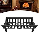 UISEBRT Kaminrost Kaminholzrost mit Füßen Metall Feuergitter Holzregal 46 x 31 x 13 cm Brennholzhalter Kaminholzständer Feuerrost für Kamine im Innen- und Außenbereich bis 50 kg Belastbar