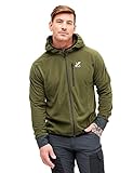 RevolutionRace Trekker Hoodie für Herren, perfekt für Wanderungen und Outdoor-Abenteuer, Dark Olive, M