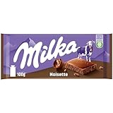 Milka Noisette 1 x 100g I Alpenmilch-Schokolade I mit cremiger Nougat-Füllung I Milka Nuss-Nougat-Schokolade aus 100% Alpenmilch I Tafelschokolade