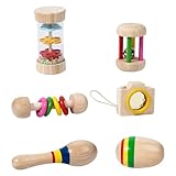 Baby-Shaker-Spielzeug, Montessori-Handrasseln, Beruhigende Glocke Aus Naturholz Für Die Frühe Bildung, Handglocken-Rasselspielzeug, Babyspielzeug Für Neugeborene Jungen Und Mädchen Im Alter Von