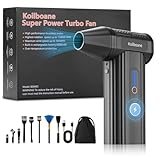 Elektrische Staubgebläse Druckluftspray, 3-Gang Electric Air Duster, Super Power Turbo Gebläse mit 8000mAh Akku, Reinigungsbürste und Schnellladung, Jet Fan für PC Reinigungsset, Tastatur, Auto, Sofa