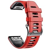NXNONEPD Für Fenix 8x Watchbands Silicon Sport Watch -Gurt für Fenix 5x/5x Plus/Fenix 6x/Fenix 6x Pro/Fenix 3/Fenix 3 HR/DESCCY MK1/D2 Delta PX/D2 Charlie 26mm Smart Watch Bands