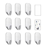 kleine Haken selbstklebend Edelstahl, Handtuchhaken ohne Bohren für Bad und Küche, starke Klebehaken für Wand