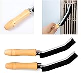 2er-Pack Fugendüse mit Holzgriff, harte Borsten, Fugen- und Spaltbürste, Mehrzweck-Reinigungswerkzeug für Haushalt, Küche, Bad, Fenster und Fahrzeuge