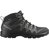 Salomon X Braze Mid Gore-Tex Wasserdichte Herren Outdoorschuhe, Outdoor-bereit, Sportliches Design, Vielseitiger Einsatz, Black, 42 2/3