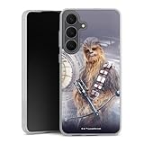 DeinDesign Silikon Hülle kompatibel mit Samsung Galaxy S25 FE Case transparent Handyhülle Chewbacca Star Wars Fanartikel