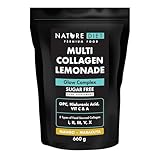 Nature Diet Multi Kollagen Limonade | Mango-Maracuja | 5 Kollagen-Typen | 660g | 60-Tage-Vorrat | Zuckerfrei | Glow-Komplex mit Hyaluronsäure, Vitamin C & A