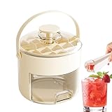 Eiswürfelbehälter mit Deckel, Gefrierschrank, Eiswürfelform, 18 x 2,9 cm, Tragegriff, Lebensmittelqualität, Aufbewahrungsbehälter für Cocktails, Whiskey, Tequila und kalte Getränke