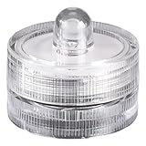 Wasserdichte LED-Lichter für Vasen, batteriebetriebene Tauch-Teelichter, flammenlose Teich-Unterwasser-LED-Lichter, ideal für Aquarium-Dekoration, Tafelaufsätze, Heimpartys, Hochzeiten, Bars, Hotels