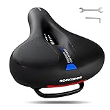 ROCKBROS Fahrradsattel Bequem Gelsattel Herren Damen Ergonomischer Breiter Fahrradsitz Weich Memory Foam MTB Rennrad 26 * 22cm Atmungsaktiv Wasserdicht