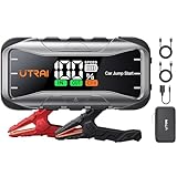 UTRAI Auto Starthilfe Powerbank 6000A, PD65W In/Out Schnellladung Starthilfe Powerbank für All Benzin und 12.0L Diesel, Starter Powerbank Auto Starthilfe mit 600 Lumen LED Taschenlampe