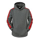 YULONGESS Oversize Zipper Casual Fleece Winterjacke Herren Herbst Winter Top Winter Warm Hooded Sweatshirt Mit Tasche Langarm Kapuzen Sweatshirt Top Zipper Kapuzenpullover Kapuzenjacke Sweatshirt