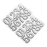 SOIMISS 2 Sätze Silberne Selbstklebende Hausnummern Wetterfeste DIY Adressaufkleber für Briefkasten Tür Stark Haftend Leicht Anzubringen und Rückstandsfrei Entfernbar