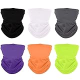 Elegrip Multifunktionstuch Schlauchschal, 6 Stück UV-Schutz Bandana Halstuch Schlauchtuch, Schnelltrocknend Weich Sommer Motorrad Stirnband für Yoga Laufen Wandern Radfahren