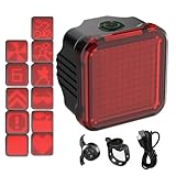 Huvqianu Fahrrad-Rücklicht – Reitlampe, wasserdichtes LED-Sicherheitslicht, Bremssensor, für Damen, Herren, Erwachsene, Reiten, Bergstraße, Nachtsichtverbesserung