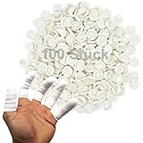 THERACASO Einweg Latex Fingerlinge | puderfrei | hygienisch & reißfest | 100 Stück | Größen S–XL | für Pflege, Kosmetik, Verband, Lebensmittelkontakt | medizinisch, nicht steril M