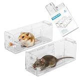 COMPOLICY 2PCS Mausefalle Lebendfalle für Maus, Humane MAUSEfallen für den Innen- und Außenbereich, Wiederverwendbare Nager- und Mausefalle, Keiner Kontakt mit Mäusen Haustier kinderfreundlich