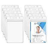 Vicloon Ausweishüllen, 10 Stück Ausweishalter Transparente Kartenhülle Wasserdichten Kartenhalter Kartenhüllen Vertikal Ausweiskarte Schutzhülle ID Card Holder