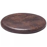 Rundes Sitzkissen aus Memory-Schaum, 45 cm, Leder-Sitzkissen, 4 cm dick, bequemes, rundes Sitzkissen für Esszimmerstühle, Schwarz und Braun erhältlich