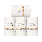 JM Stoffwindeleinlagen – Biologisch abbaubare Windeleinlage für Stoffwindeln für Babys – Verlängert die Lebensdauer, verhindert Flecken, erleichtert die Reinigung 27,9 x 19,1 cm (4er Pack, 100 Blatt)