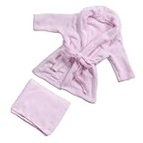 Mikikit 1 Satz Kinderbademantel Bademantel Bademantel Schlafanzug Aus -fleece -plüsch-bademantel Fleece-pyjama Für Jungen Plüschbademantel Für Mädchen Polyester Rosa