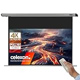 celexon HomeCinema Motor-Leinwand 80' | 180x102 cm 16:9 | elektrische 4K, Full-HD Leinwand für Heimkino-Projektionen und Büro-Präsentationen mit Ihrem Beamer | geeigent zur Decken- & Wand-Montage