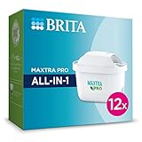 BRITA Filterkartuschen MAXTRA PRO All-in-1 – 12er Pack (Jahresvorrat); BRITA Ersatzkartusche für alle BRITA Kannen. Für frisches Wasser. Filtert Mikroverunreinigungen wie PFAS, Chlor, Kalk & Metalle