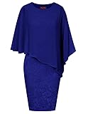 Hanna Nikole Elegante Kleider Damen GroßE GrößE Chiffon-üBerwurf Kleid Paillettenkleid Festliche Kleider Spitzenkleid Cocktailkleid Knielang Abendkleider Glitzer Hochzeitsgast Outfit Party Kleider