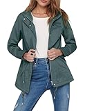 ONLY Damen Übergangs-Jacke ONLLorca Canvas Parka mit Kapuze 15216452 balsam green L