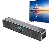 PC-Lautsprecher – PP 32x6x6,5cm | Lautsprecher für Desktop-Monitor | USB-betriebene Stereo-Soundbar für Schreibtisch, Projektor, TV, Auto, Bühne, Tablet, Klassenzimmer, Musik, Büro, Zuhause, PC