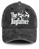 Ynbnzneng The Rodfather Pugfather Dogfather Grilfather Hüte für Herren, verstellbare bestickte Dad-Baseballkappe, Schwarz, Einheitsgröße