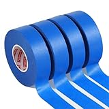 Fyguard 4 Rolle Kreppband, 50m x 24mm Malerkrepp Blau Malerband Masking Tape Abklebeband Maler Papierklebeband Hitzebeständig UV-Beständig für Malerarbeiten Renovierungen Handwerke