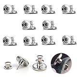 10 Stück Jeans Knöpfe Ohne Nähen, 17mm Button Pins, Hosenknöpfe Zum Stecken, DIY Jeansknopf, Hosen Enger Machen, zum Erweitern oder Reduzieren der Hosengröße