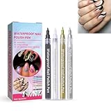 Diy Nail Art Pen,Nagelkunst Zeichnen Stift,Nail Art Graffiti Pen,Nail Drawing Pen,Nagellack Stifte,Nagel Schönheit Werkzeuge,Maniküre Malerei Pen,Für Diy Adorn Maniküre Werkzeuge,Kiuiom