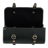 Milisten Motorrad Lenkertasche Retro Fahrradtasche aus Langlebigem Material Großes Fassungsvermögen Schnelle Metall Schnellverschluss für E Roller und Fahrrad Geeignet