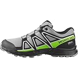 Salomon Unisex Kinder Speedcross Waterproof Hiking Shoe, Alloy Black Green Gecko, 37 EU