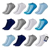 POPYS 12 Paar Sneaker socken junngen - Sneaker socken mädchen - Socken mädchen - Socken junngen (27-32, Mehrfarbige kurze Socken)