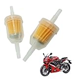 2 Stück Universal Benzinfilter,Kraftstofffilter 6mm 8mm In-Line Hochwertig für Rasenmäher Moped Motorrad Roller Benzinmotoren Maschinen zum Filtern Benzin Gasöl Flüssigkeit,Fuel Filter
