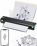 Phomemo M08F Tattoo Stencil Drucker Tattoo Transfer Drucker Thermal Stencil Printer Maschine Professionelle Thermodrucker Tattoo für A4 Papier mit 10pcs Tattoo Papier