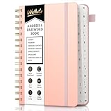 WEMATE Spiral-Adressbuch mit alphabetischen Tabs, Leder-Passwortbuch, Adress-Organizer, Telefon-Notizbuch, Tagebuch, Kontakte sicher halten, Hardcover, Großdruck, für Senioren, Heimbüro, 5,8″×8,2″