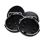Nabendeckel 4 Stück Radkappen für Auto Radnabendeckel Felgendeckel Felgenkappen Nabenkappen Wheel Caps Radnabenabdeckung Schwarz 60MM