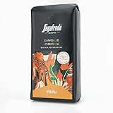 Segafredo Zanetti Ganze Bohne Single Origin Perù 100% Arabica - 1 kg Packung - Empfohlen vom Barista - Ausgewählte geröstete Kaffeebohnen, Nuancen von Zitrusfrüchten, Nüssen und Karamell