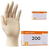 Latexhandschuhe 200 Stück | XS | Puderfreie Latex Handschuhe Weiß | Texturiert, reißfest & elastisch | Untersuchungshandschuhe Einweg für Pflege & Kosmetik | Gr. XS, S, M, L, XL